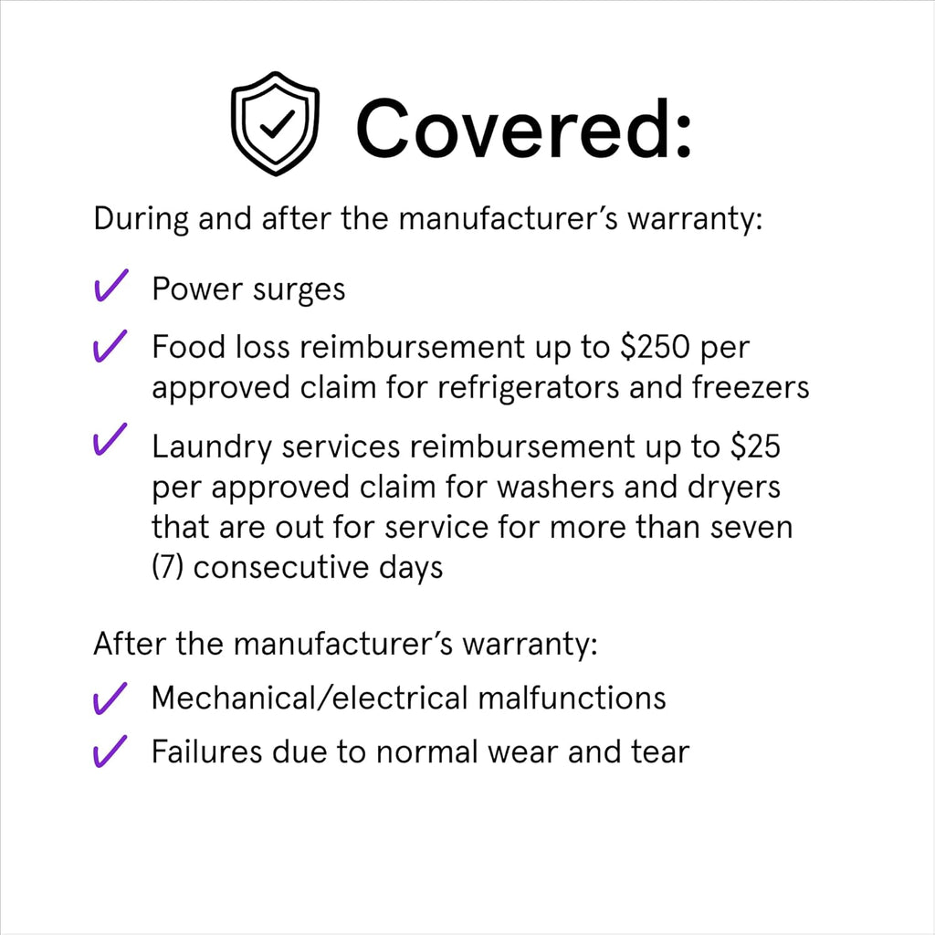 ASURION 3 Year Major Appliance Protection Plan ($2000 - $2999.99)