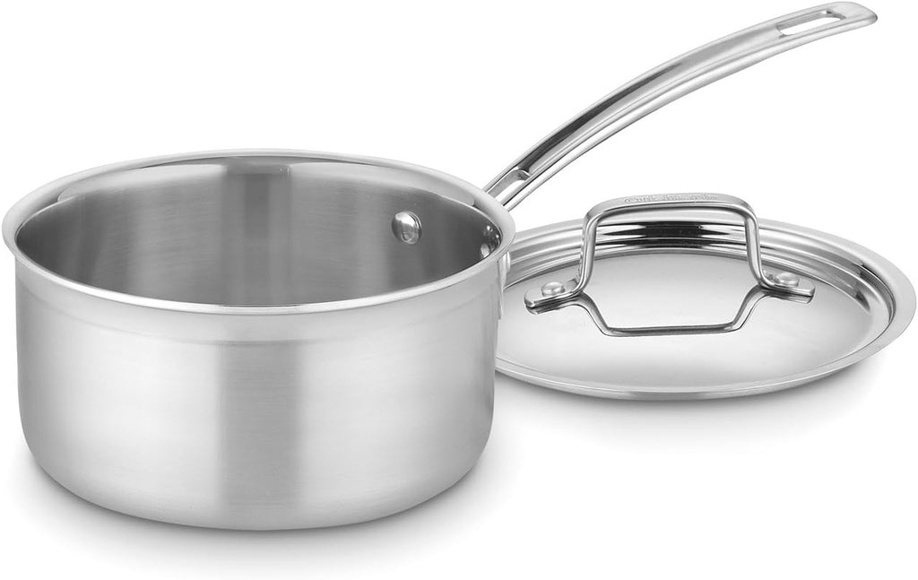 Cuisinart MultiClad Pro Stainless Steel 2-Quart Saucepan with Cover & MCP194-20N MultiClad Pro Stainless Steel 4-Quart Saucepan with Cover