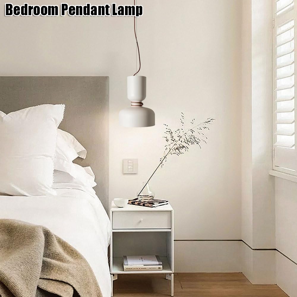 Nordic Industrial Style Hanging Lamp, Creative Personality Iron Art Chandelier, E27 Base Single Head Pendant Light, Living Room Bedroom Coffee Shop Decoration Light Fixtures