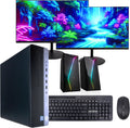 HP EliteDesk 800G4 PC | Windows 11 Pro | Intel i5-8500 | 16GB RAM 1TB SSD | New Dual 24" LCDs | RGB Speakers | Home or Office Computer | Internal WiFi 6 AX200 + BT (Renewed)