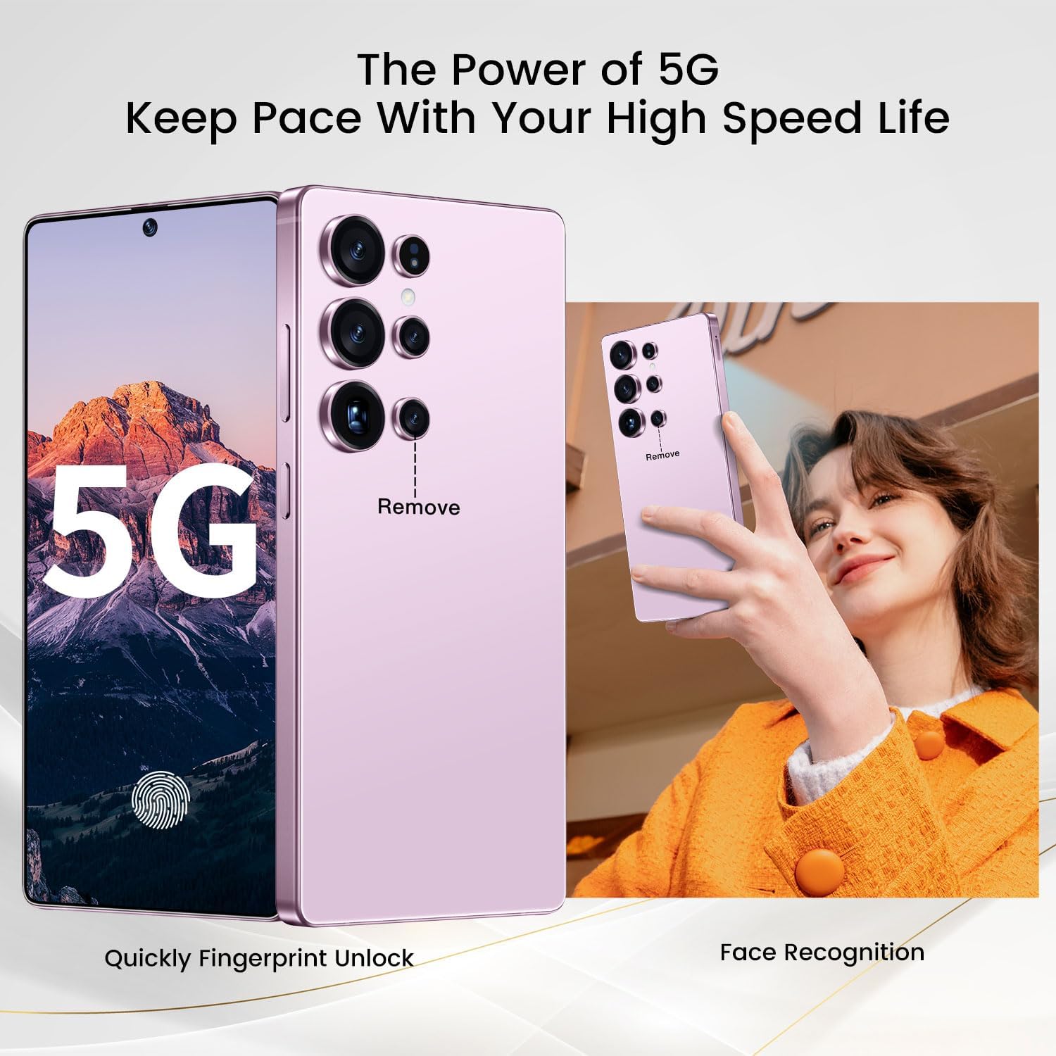 I25 Ultra Flagship Killer Smartphone - Snapdragon 8 Gen 3, 16GB+512GB, Massive 6.99" FHD+ Display, 108MP+68MP Pro Cam, 7000mAh 2-Day Battery, Android 14, Includes Stylus Pen (Pink)