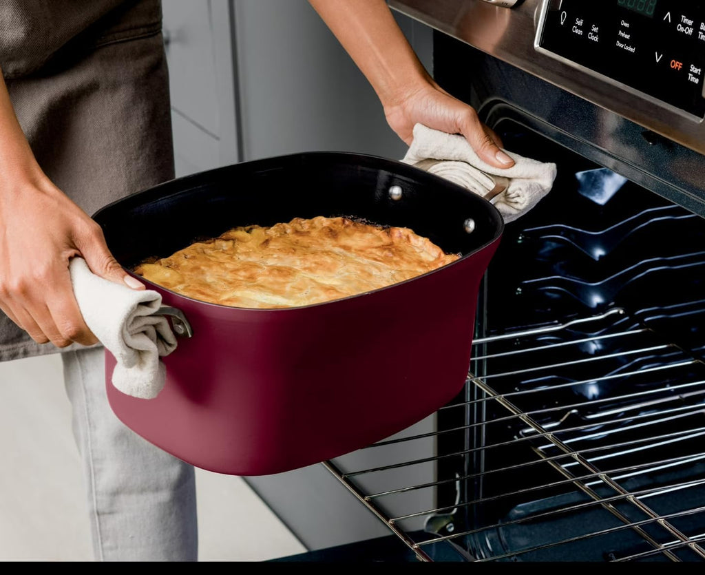 8.5 Quart 10-in-1 Multi Cooker with Slow Cook, Sear, Steam, Bake, Braise and Keep Warm Functions, Triple Heat Cooking, Glass Lid, Integrated Spoon, Digital Cooker Pot