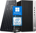 HP ProDesk 600 G4 Mini Tower Desktop, Windows 11 Pro Computer MT PC, Intel Core i5-8500, 8GB RAM, 256GB SSD, Keyboard & Mouse, WiFi, Bluetooth (Renewed)