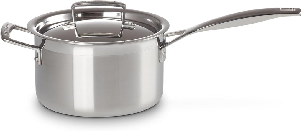 Le Creuset Stainless Steel Classic 3-Ply Saucepan, 3qt