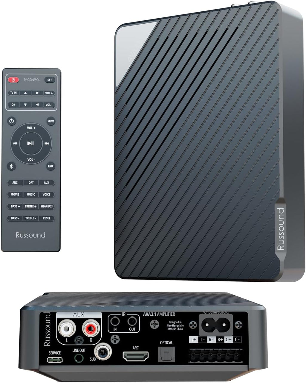 Russound AVA3.1 AVA-Series 3.1-Channel Low-Profile Mini-AVR Audio Receiver with HDMI
