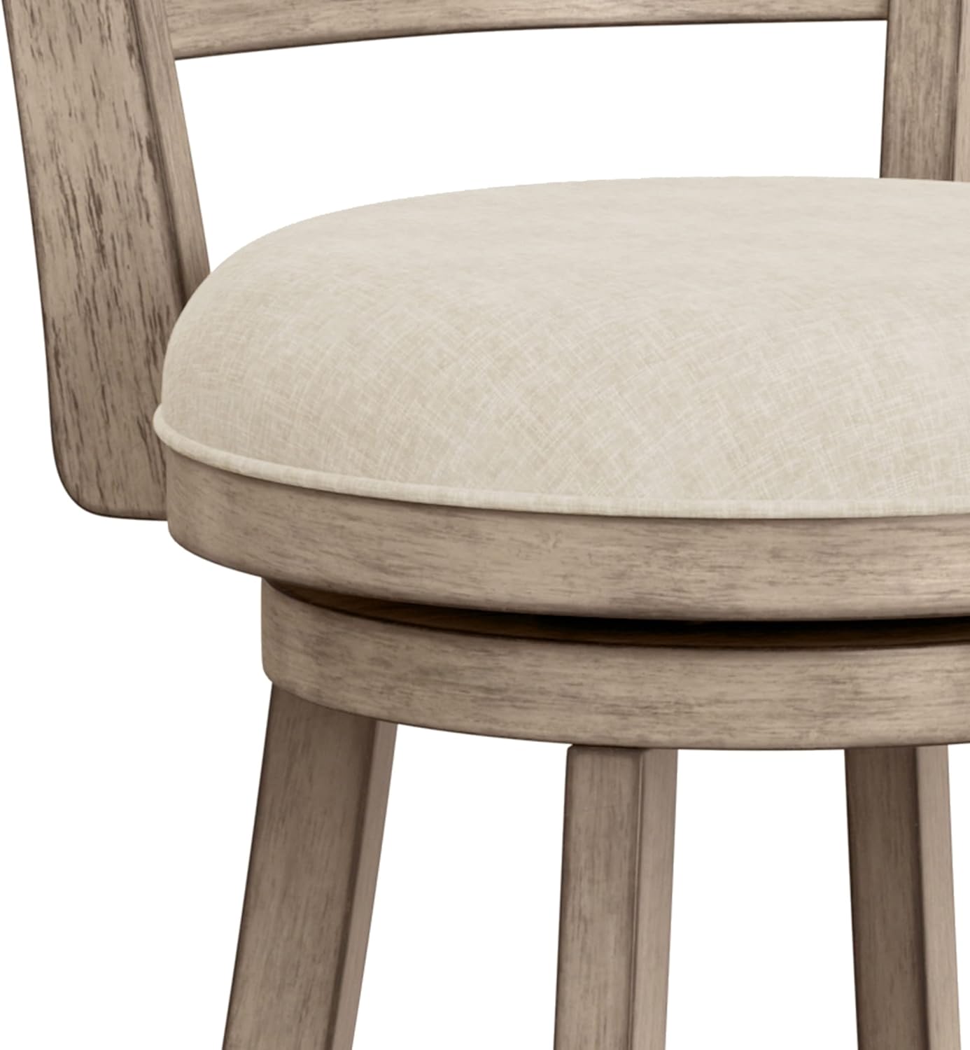 Hillsdale Laymon Modern Wood Bar Height Swivel Stool, Gray Brown