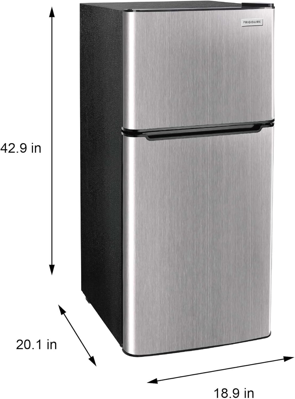 FRIGIDAIRE 2 Door Refrigerator/Freezer, 4.6 cu ft, Black Stainless Steel, Gunmetal
