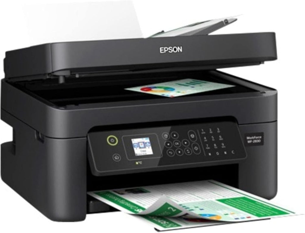 Epson Workforce WF-2930 Wireless All-in-One Printer with Scan, Copy, Fax, Auto Document Feeder, Automatic 2-Sided Printing and 1.4" Color Display