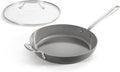 All-Clad HA1® Ceramic Nonstick, Frying Pan Set with Lid, 12 inch - Oven Safe up to 450° & Compatible with All Stovetops (Gas, Electric & Induction), Light Grey