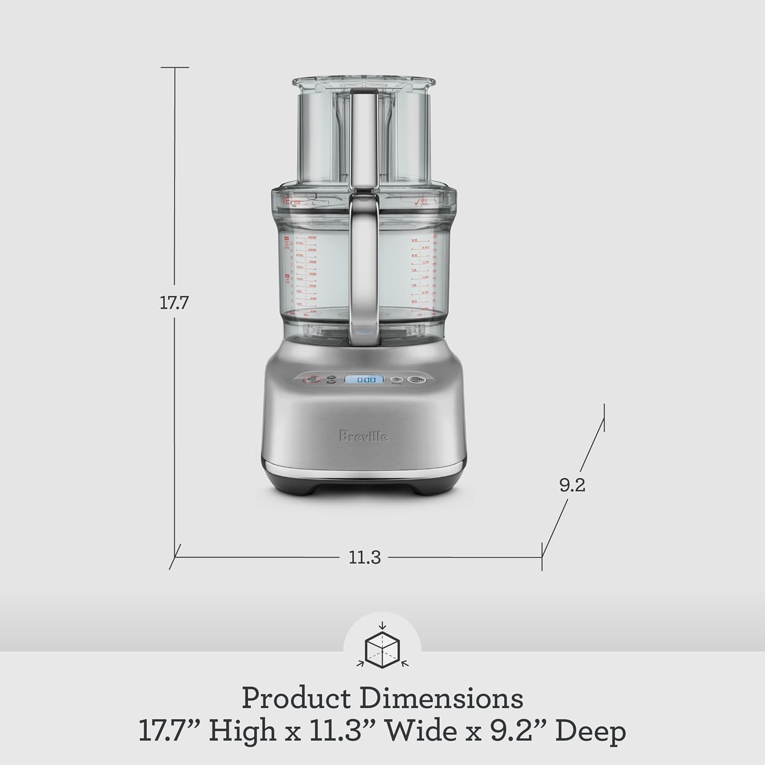 Breville BFP810 Sous Chef 16 Cup Food Processor, Large, Brushed Stainless Steel