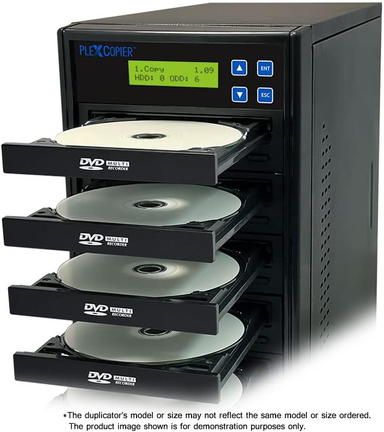 24X SATA 1 to 5 CD DVD M-Disc Supported Duplicator Writer Copier Tower with Free DVD Video Copy Protection