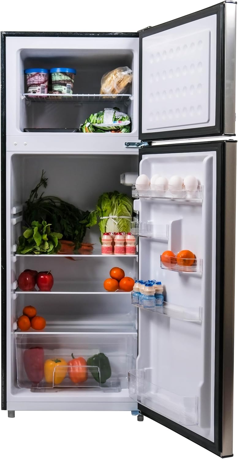 Frigidaire, 2 Door Apartment Size Refrigerator/Freezer Combo, 7.5 cu ft, Platinum Series, Stainless, 23" D x 21.5" W x 55.5" H