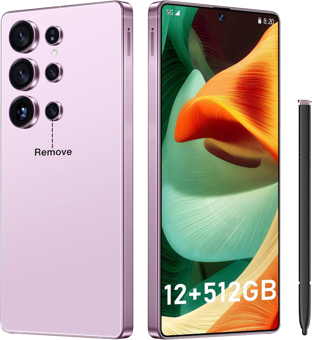 I25 Ultra: 6.99" FHD+ Android 14 Smartphone | 12GB+512GB | 108MP+68MP Camera | 7000mAh Battery | Built-in Stylus Pen | Blazing Fast Performance (Pink)
