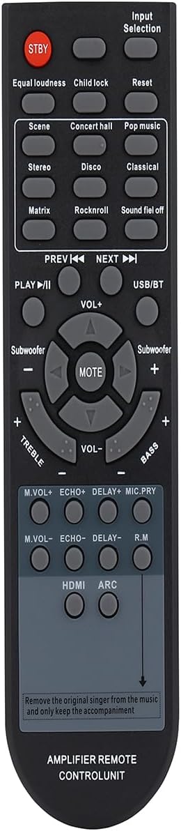 Stereo Receivers,5.1 Channels Audio Amplifier with HDMI,Optical/Coaxial,Bluetooth/USB,RCA,AC-3 Input,Subwoofer Output for Karaoke,Home,Theater Speakers(Non-Dolby/DTS)