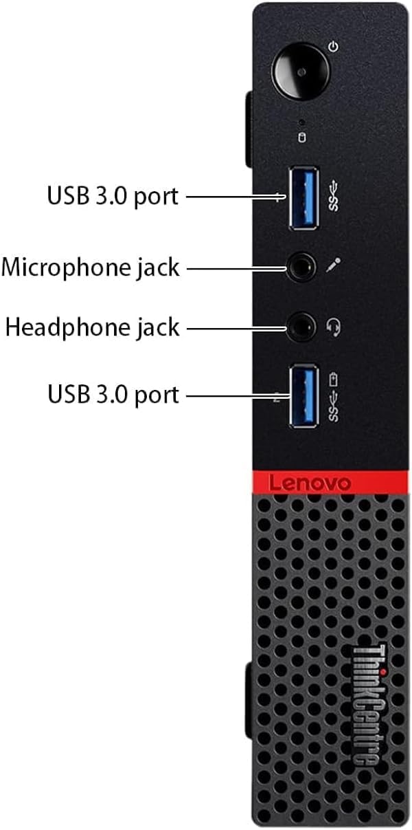 Lenovo ThinkCentre M900 Tiny Desktop PC, Intel Core i5-6500, 8GB RAM, 250GB SSD, Keyboard and Mouse, USB WiFi, USB Bluetooth, Windows 11 Home (Renewed)