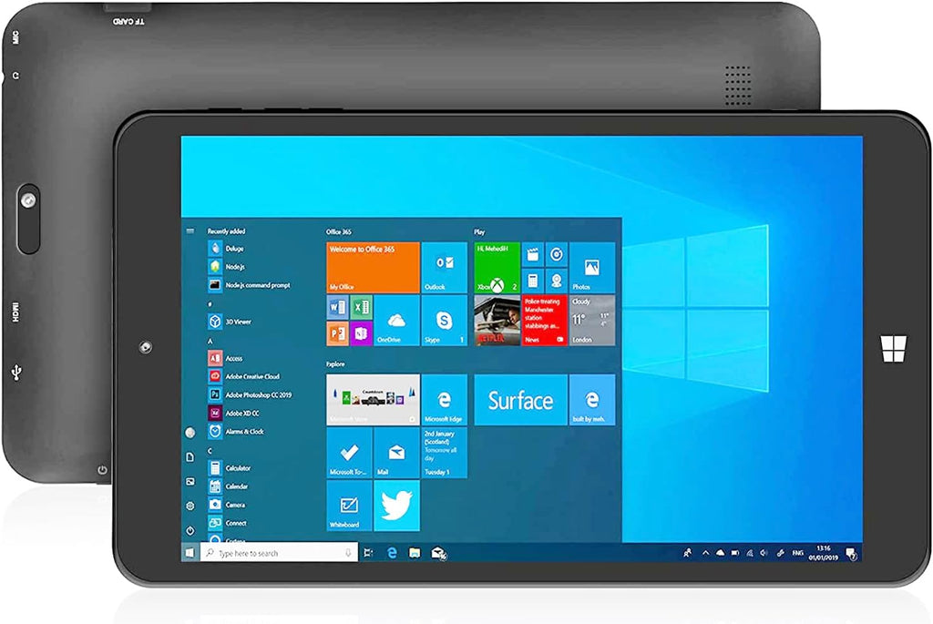 8 Inch Windows 10 Tablets, Quad Core CPU 64GB Storage 128GB Expand PC Windows Tablet Computer, 1280 x 800 IPS HD Touchscreen, WiFi, 4000mAh Battery, Bluetooth 4.0