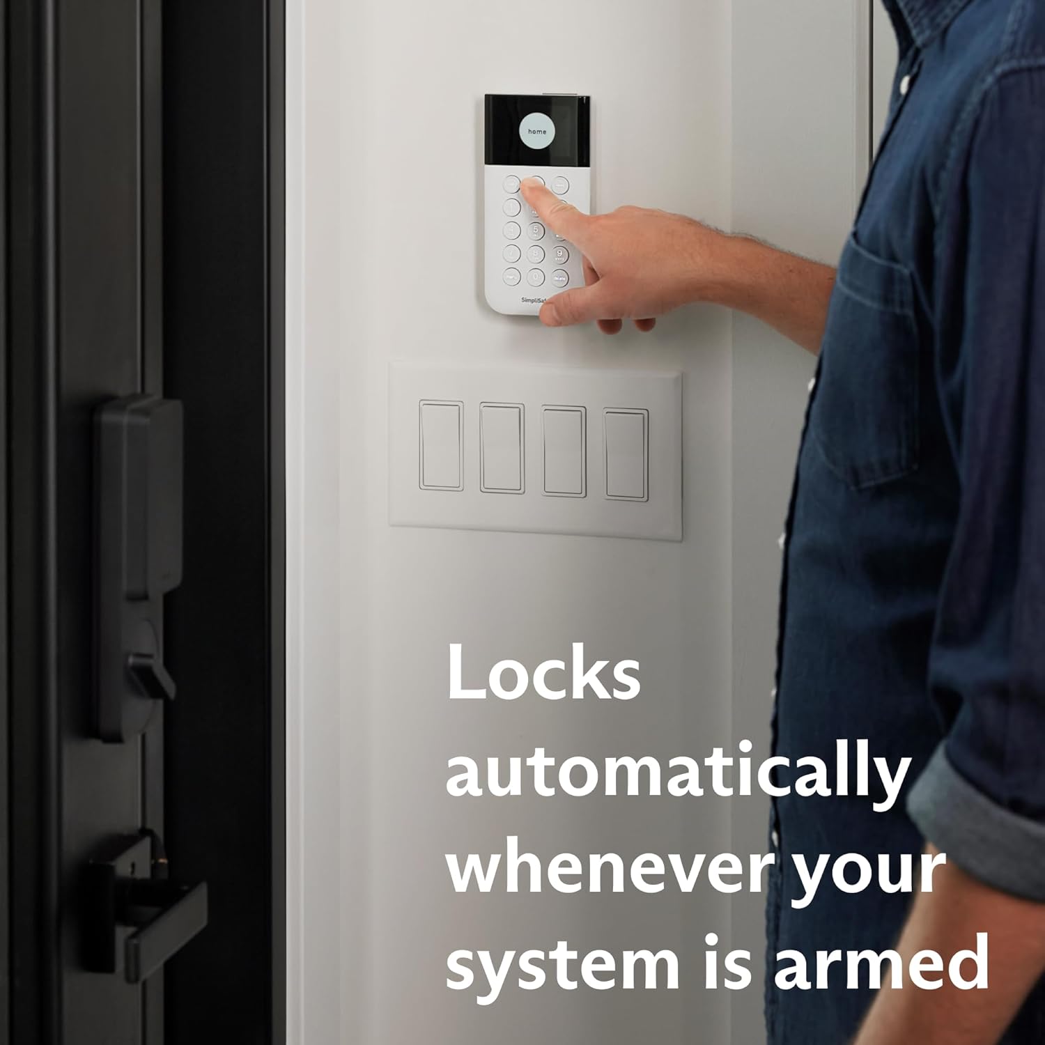 SimpliSafe Smart Lock Series 2 (Black) for The Gen 3 Home Security System
